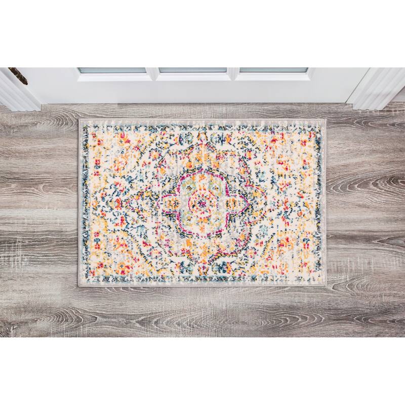 The Curated Nomad Sunset Distressed Vintage Bohemian Rug