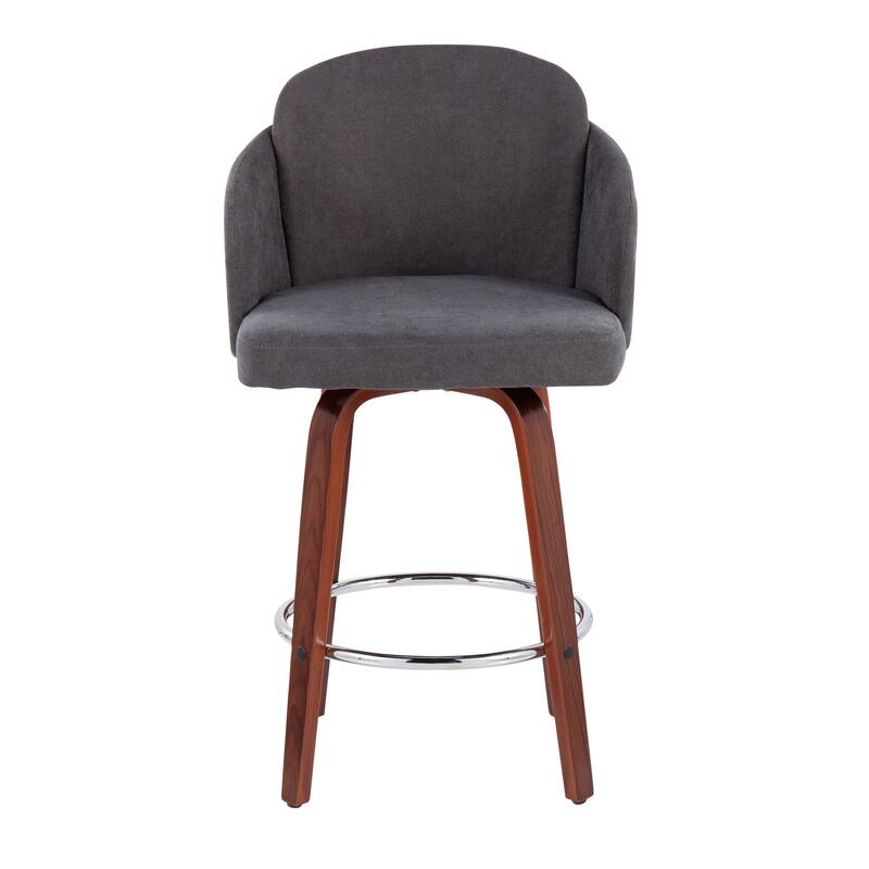 Dahlia Counter Stool with Walnut Wood (Set of 2)