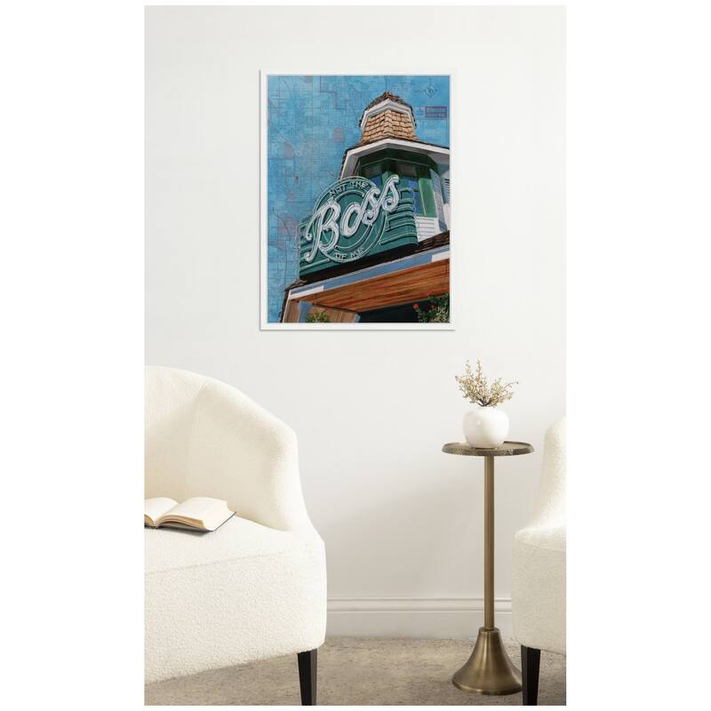 Kate and Laurel The Boss by Krista V. Allenstein Framed Canvas Wall Art Print
