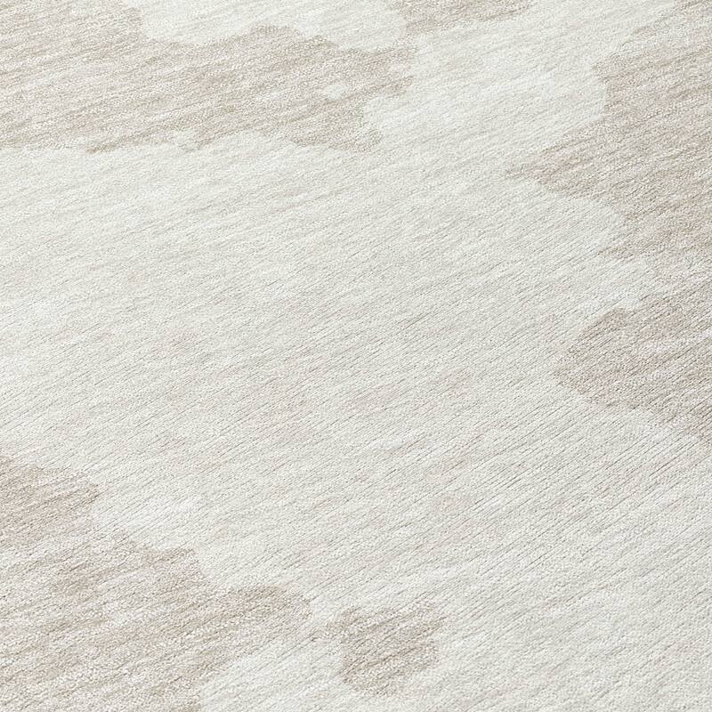 Machine Washable Indoor/ Outdoor Contemporary Abstract Chantille Rug