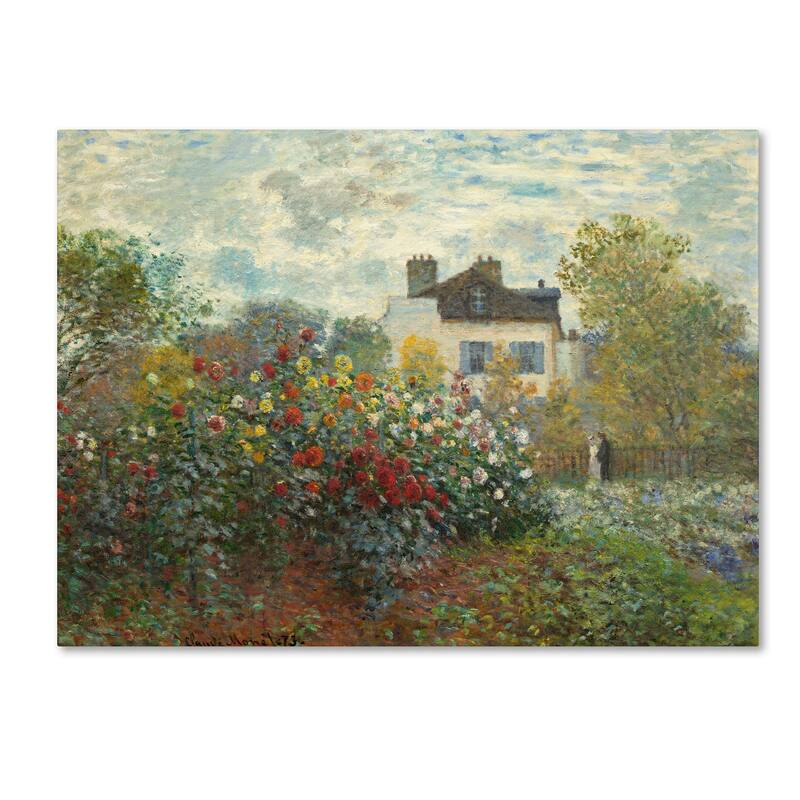 Claude Monet 'The Artist's Garden In Argenteuil' Canvas Art