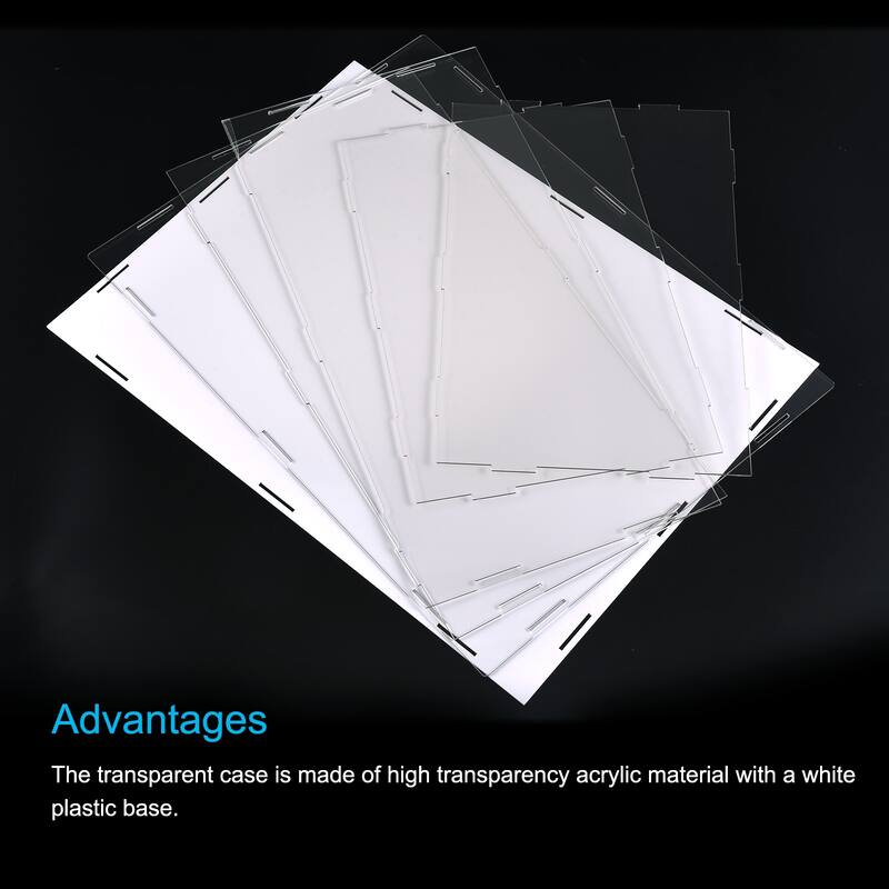 Display Case Box Acrylic Box Transparent Showcase 31x31x11cm for Collectibles