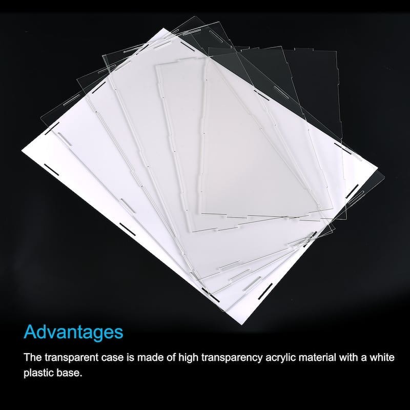 Display Case Box Acrylic Box Transparent Showcase 41x31x36cm for Collectibles