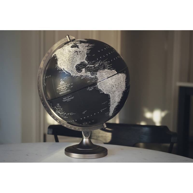 Bancroft National Geographic Black World Globe