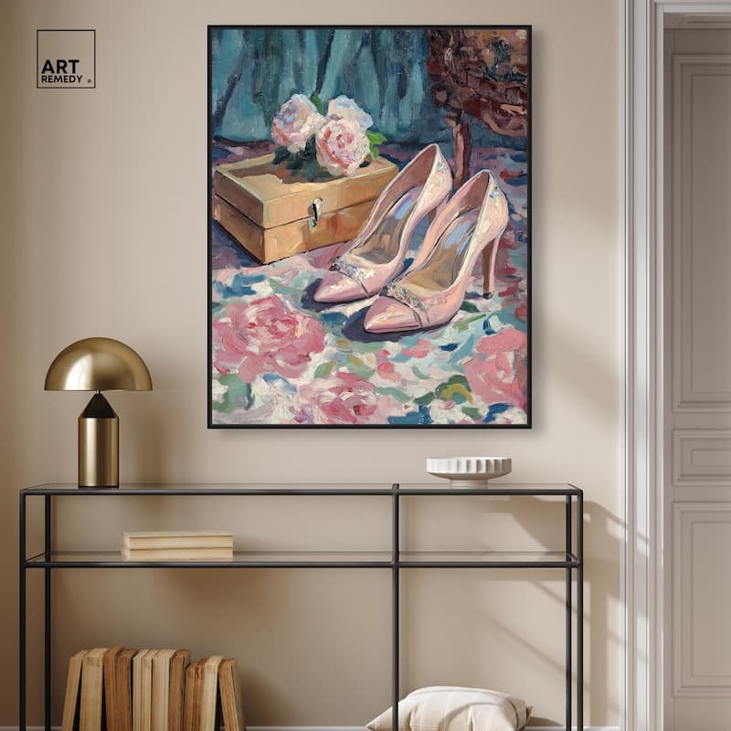 Shoes and the Roses Canvas by Art Remedy