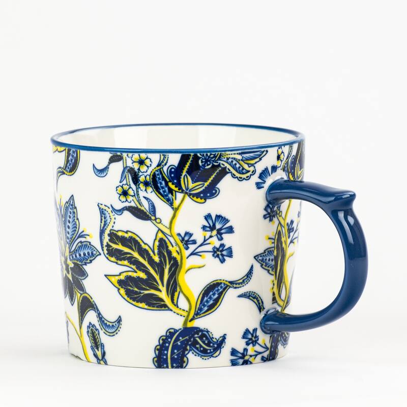 10 Strawberry Street Madison Flora Mugs, Set of 4