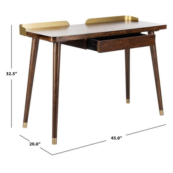 dimension image slide 1 of 3, SAFAVIEH Parker 20-Inch Metal Single Drawer Desk