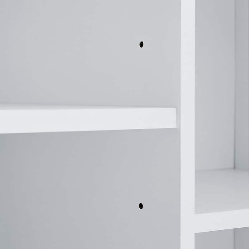 Bathroom Storage Cabinet with Doors and Drawers, Tilt-Out Laundry Hamper