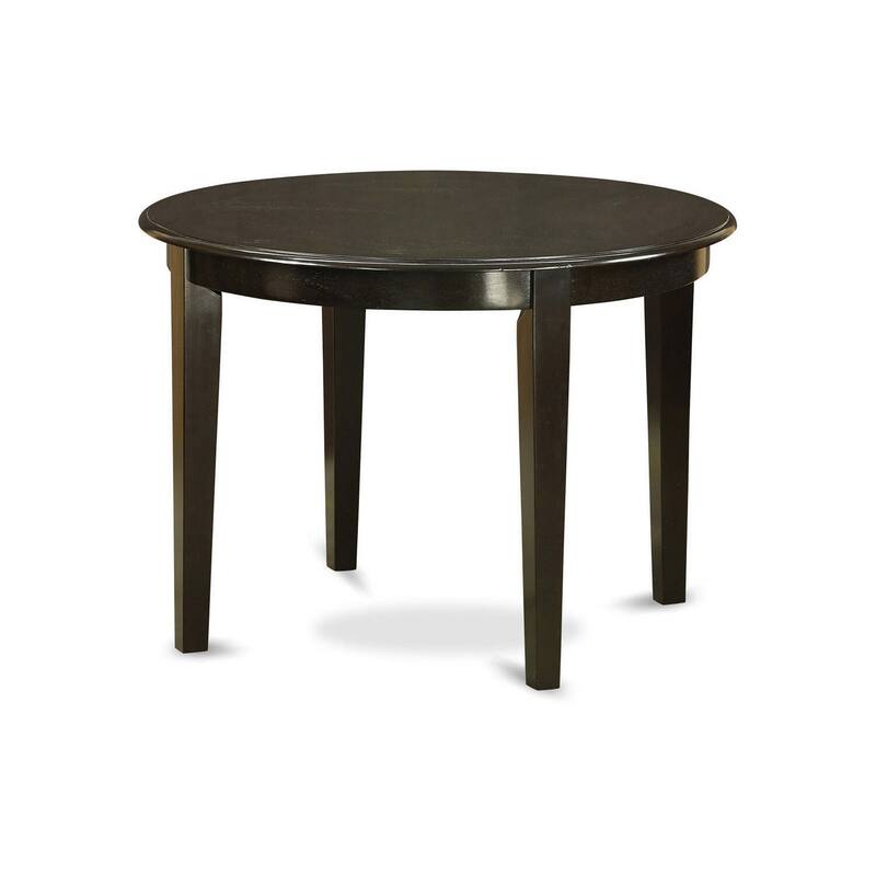 Nordic Kitchen Dining Set - 5 Piece Table & Chair Set - Solid Wood - Cappuccino Finish - Round Table for 4
