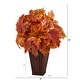 preview thumbnail 2 of 1, 19" Autumn Maple Leaf Artificial Plant in Decorative Planter