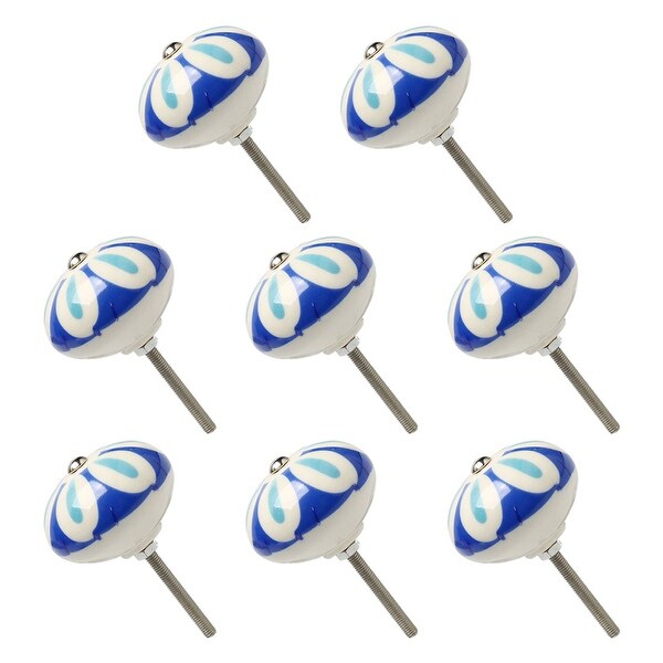 8pcs Ceramic Knobs Vintage Knob Drawer Pull Handle Furniture Door Cabinet Cupboard Wardrobe Dresser Decoration #2