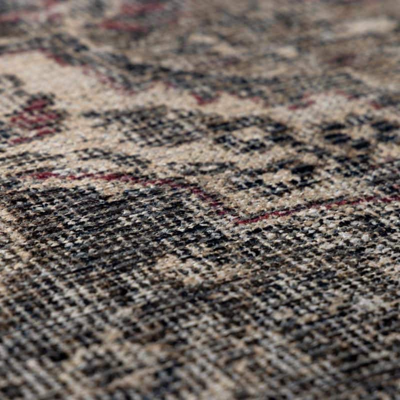 Hauteloom Greenpoint Living Room, Bedroom Machine Washable Area Rug - Traditional - Beige, Black, Medium Gray - 9'10" x 14'