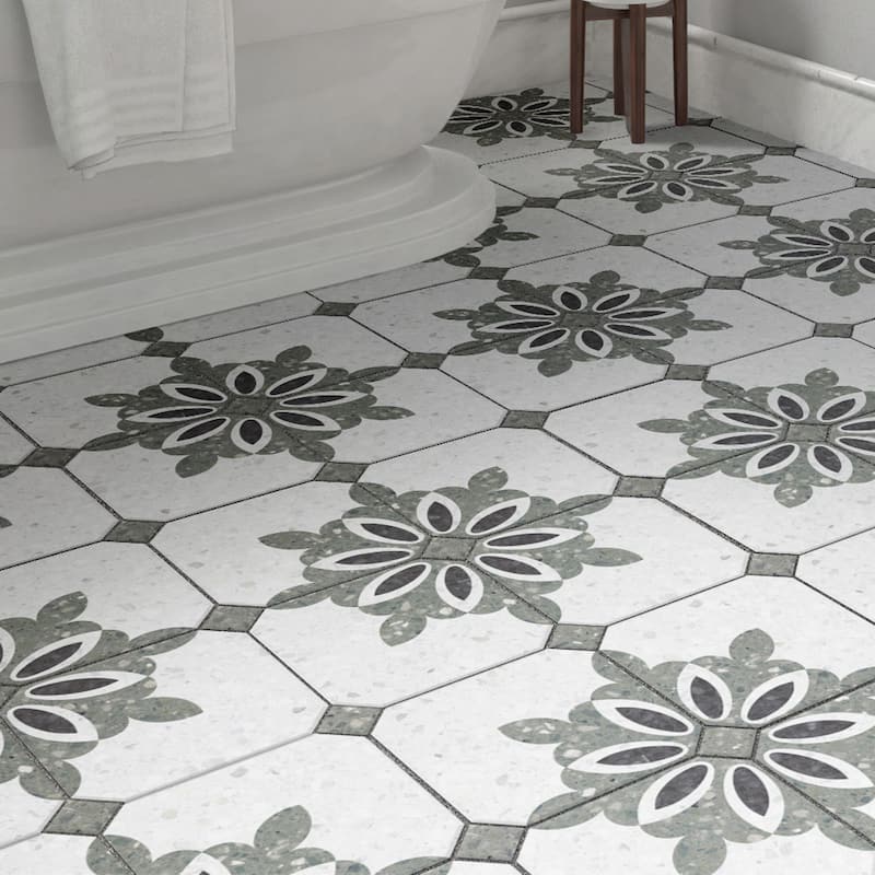 Merola Tile Riviera Taco Verde 1-5/8" x 1-5/8" Porcelain Floor and Wall Tile - Case (25 Tiles)