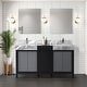 preview thumbnail 137 of 157, Lexora Zilara Bathroom Vanity Complete Set in Black and Grey with Faucet
