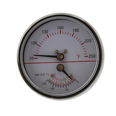 Jones Stephens J40550 2-7/8" 55 PSI Tridicator with 2-1/4" Stem