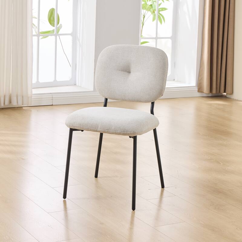 Dining Chairs Set of 2, Modern Upholstered Kitchen Accent Chairs with Metal Legs for Kitchen, Breakfast nooks