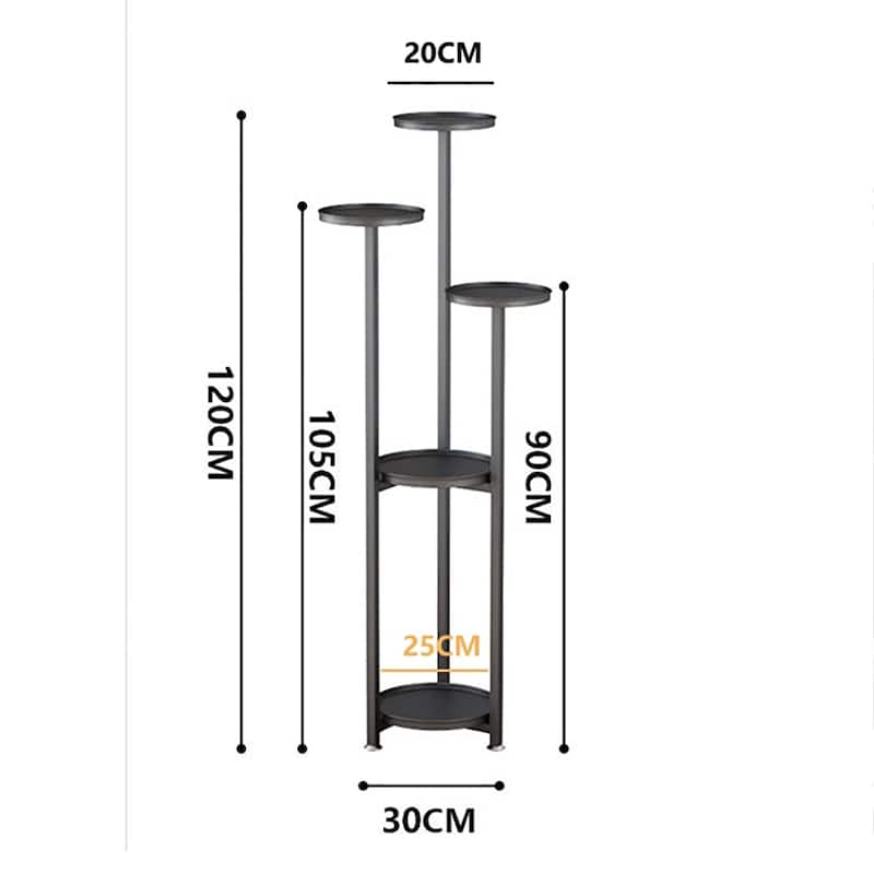 Plant Shelving Flower Pot Holder, with Anti-Slip Feet