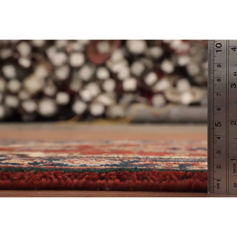 Hand Knotted Oriental 100% Wool Carpet Traditional Medallion Oranges & Rust Heriz (serapi) Area Rug - 3' 0'' X 2' 0''