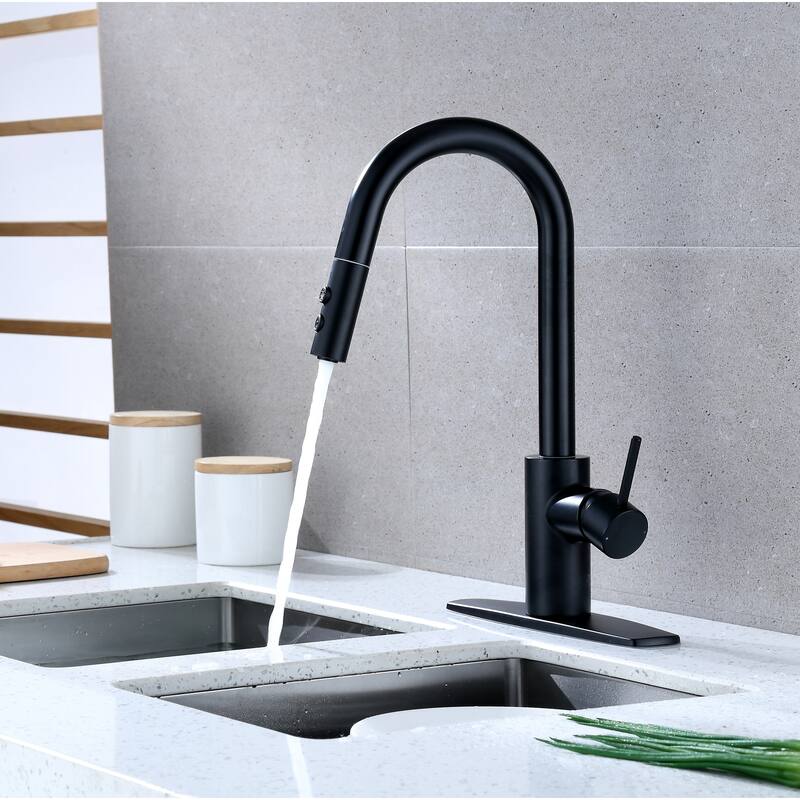 Ultra Faucets Euro Collection Single-Handle Kitchen Faucet With Pull-Down Spray