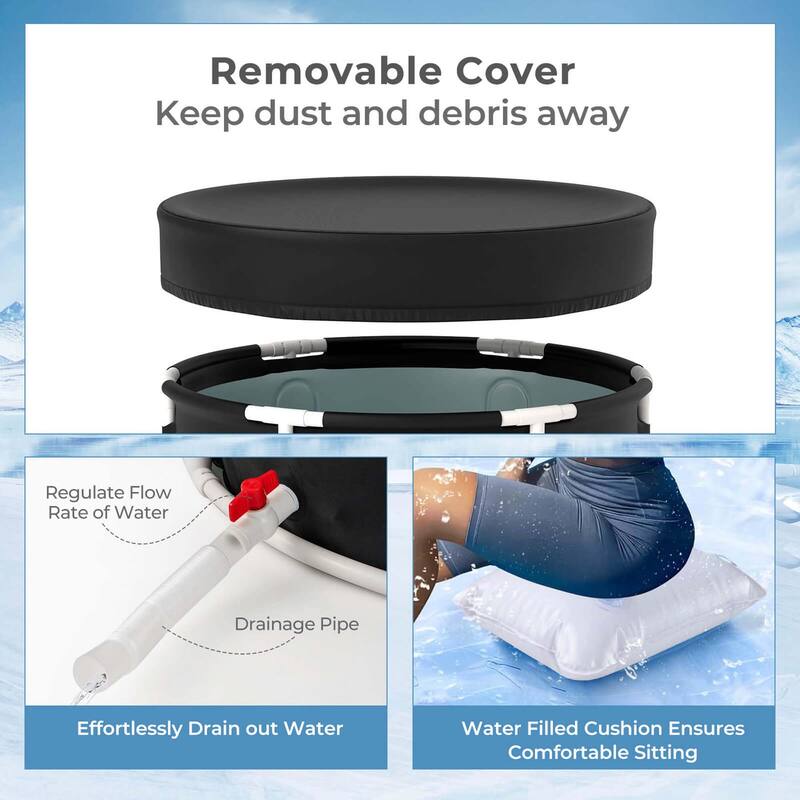 Costway Foldable Ice Bath Tub with Plunge Pool for Recovery Cold Water - See Details