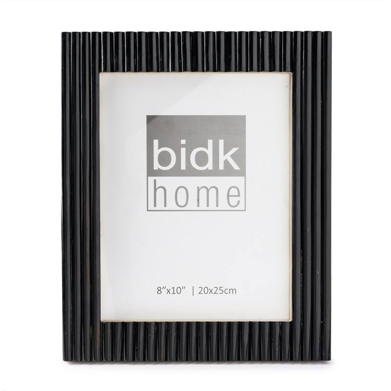 Ridged Rectangular Picture Frame - for 8" x 10" Photo - Black - 8-inchx10-inch