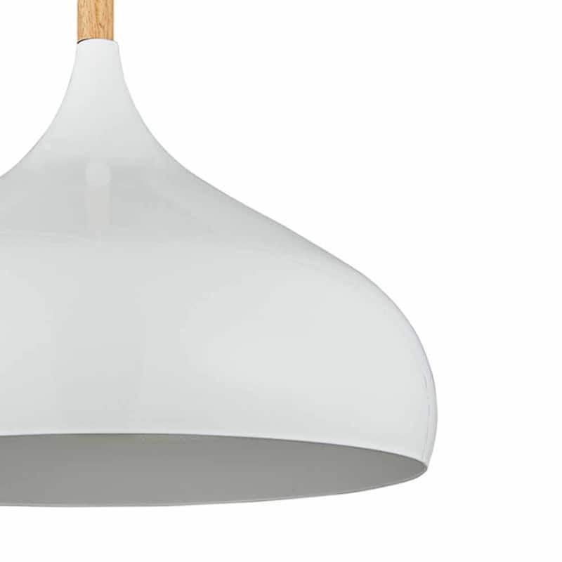 Modern 1 Light Indoor Pendant White Finish