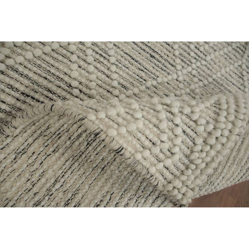 Hand Knotted Oriental 100% Wool Carpet Modern Geometric Beige & Ivories Modern Gotti Design Area Rug - 3' 7'' X 2' 2''