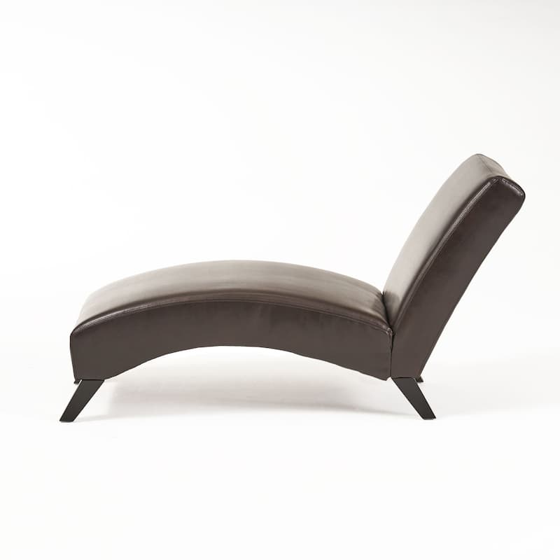 Christopher Knight Home - Finlay Leather Chaise Lounge