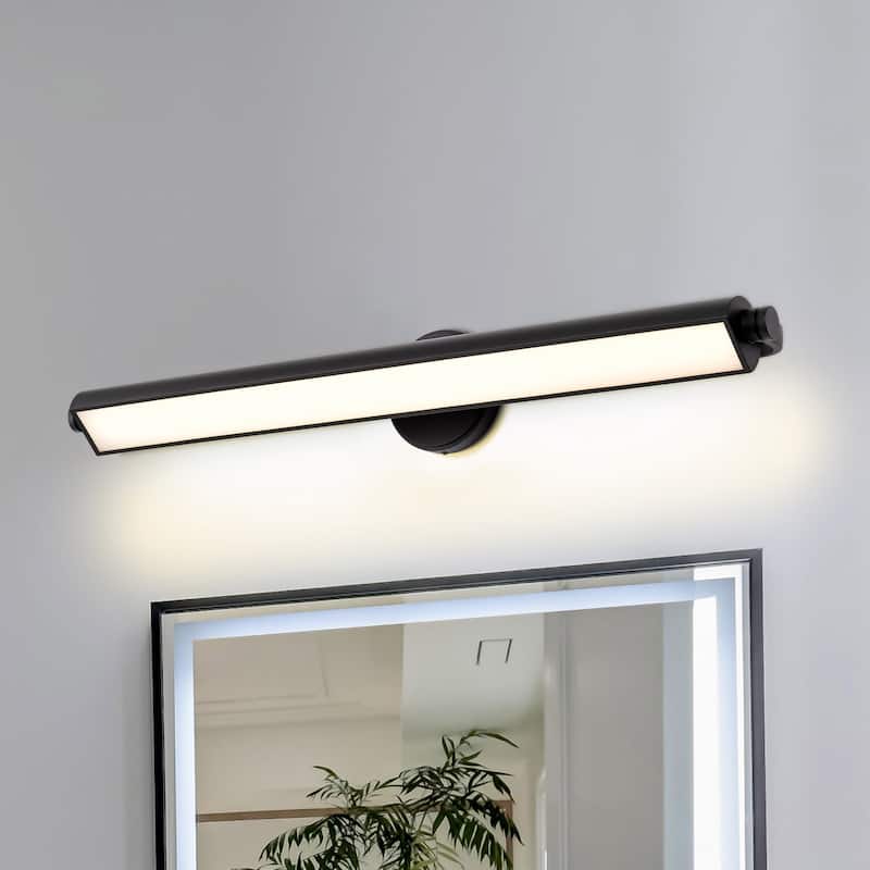 Auden 24 Inch LED Vanity 3 CCT Selectable Black Finish Acrylic Lens