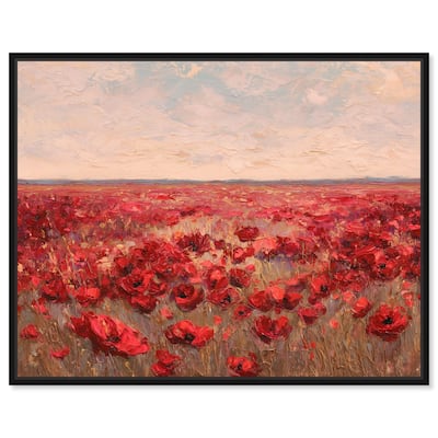 Sea of Red Poppies I Canvas by Art Remedy