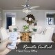 preview thumbnail 29 of 61, Bella Depot 52" Modern Reversible Crystal Ceiling Fan with Remote Control and Light Kit