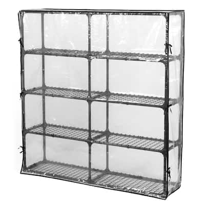 5-shelf Wire Rack With Cover (2 Pack), Versatile Design Heavy Duty Storage Shelf