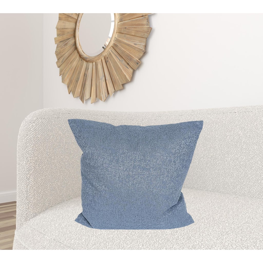 HomeRoots 22" X 22" Gray Polyester Zippered Pillow