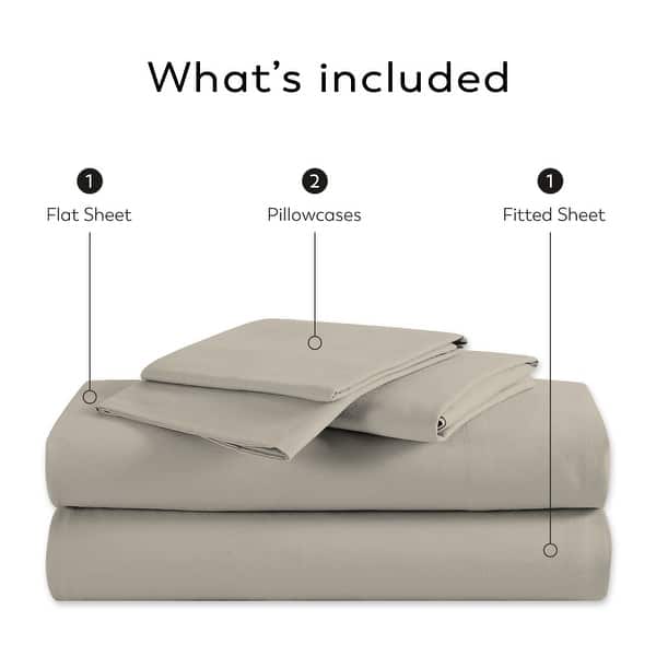 dimension image slide 2 of 8, Color Sense 1200TC Premium Cotton-Blend Wrinkle-Resistant Sheet Set