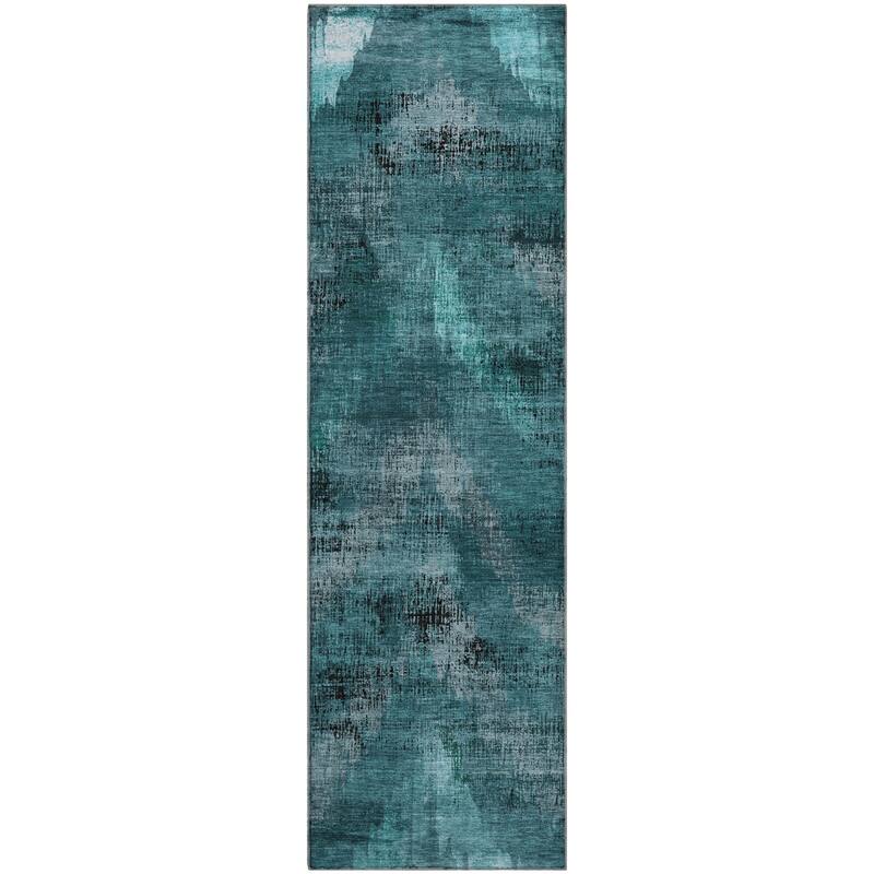 Premium Washable Super Soft Brushstrokes Modern V Mayfield Rug