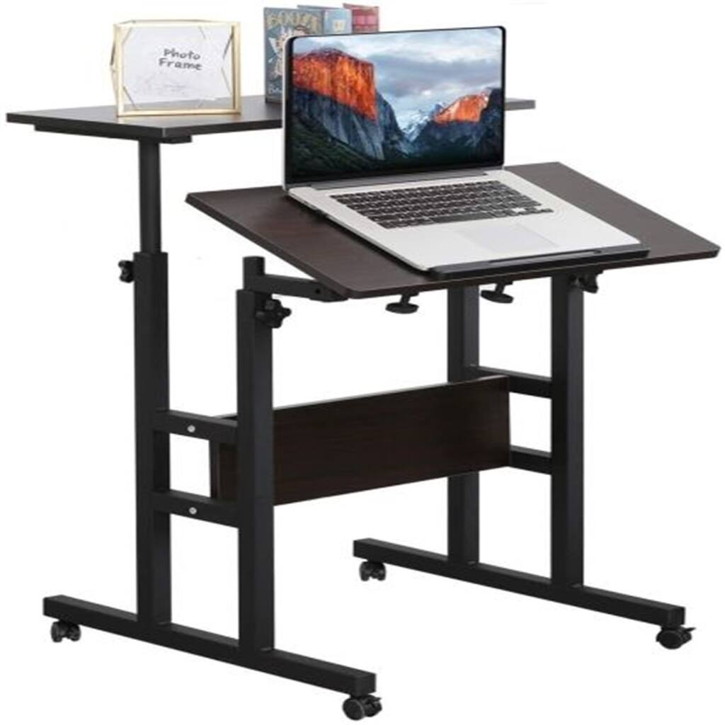 Adjustable Mobile Stand Up Laptop Desk Home Office Desk