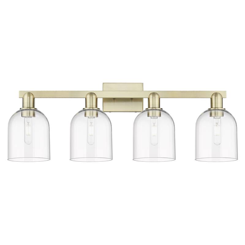 Innovations Lighting Endless Possibilities Arcadia - Bella - 4 Light 33" Bath Vanity Light - Antique Brass/Clear