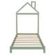 preview thumbnail 61 of 70, Wooden Platform Bed with Wood Slat Support, Modern Solid Wood Kids Bed Frame with House-shaped Headboard, No Box Spring Needed