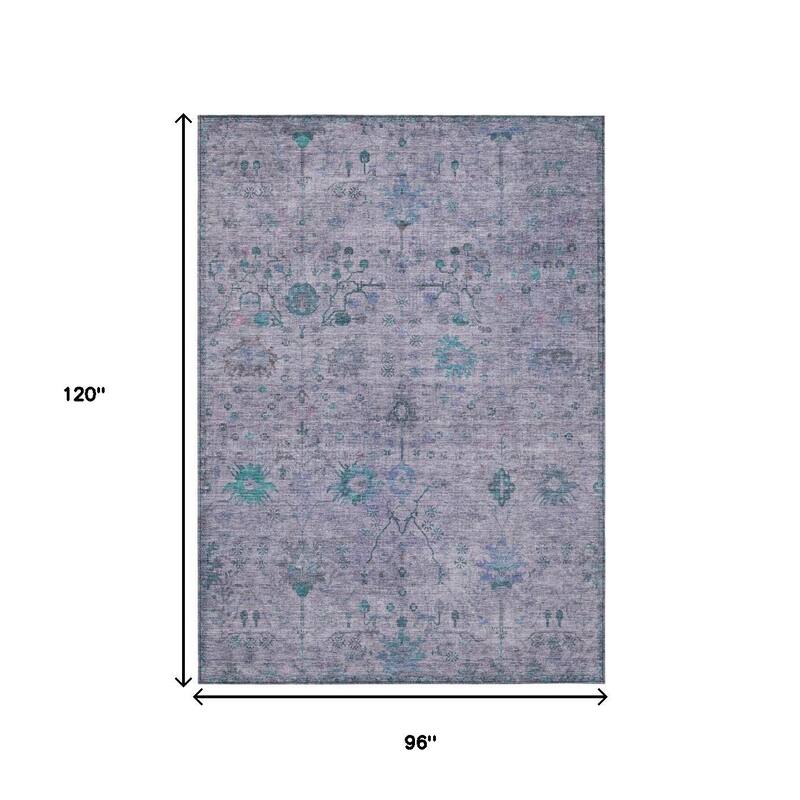 HomeRoots Floral Traditional Rectangle Outdoor Rug