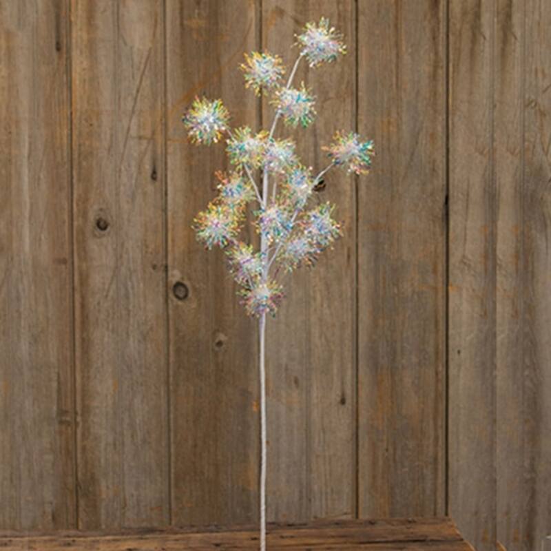 Opalescent Mini Balls Spray 30 Inch Winter Floral Decoration - 5.50" x 1.50" x 30"