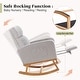 preview thumbnail 76 of 105, HOMYKA Rocking Chair for Nursery with Footrest
