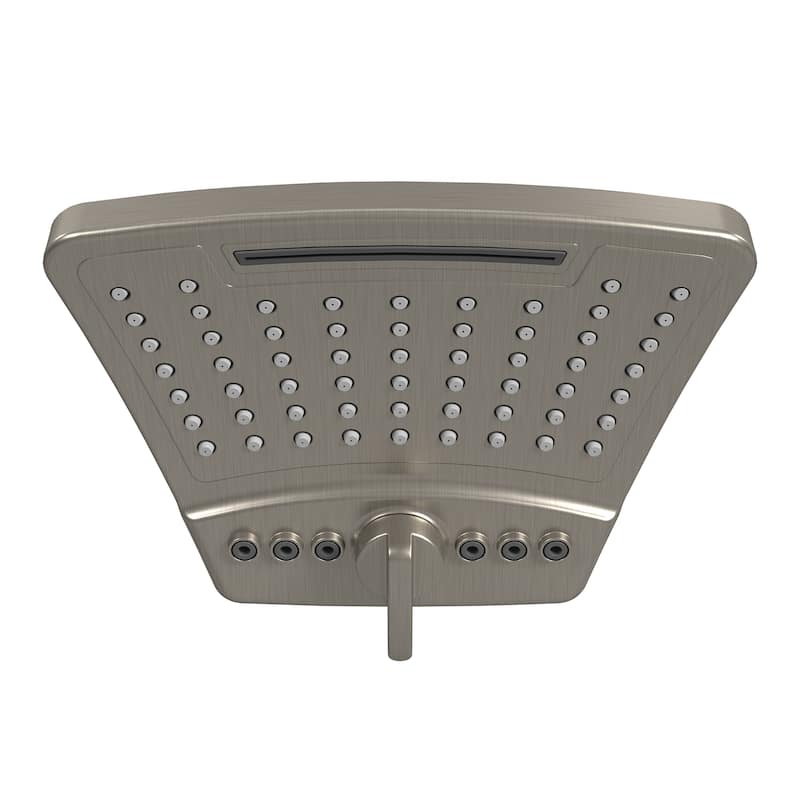 PowerShot 8-in Curved 3-Function Showerhead Brushed Nickel