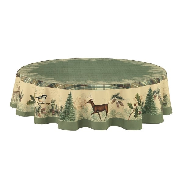 slide 2 of 2, Laural Home Woodland Forest Tablecloth