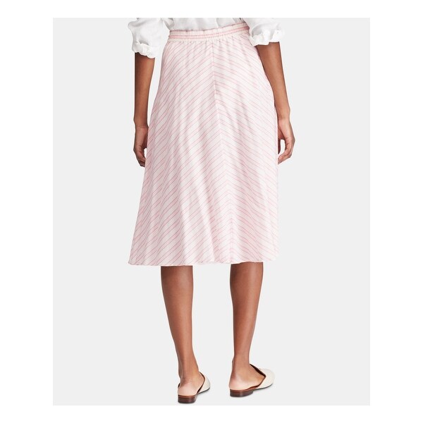 pink striped skirt