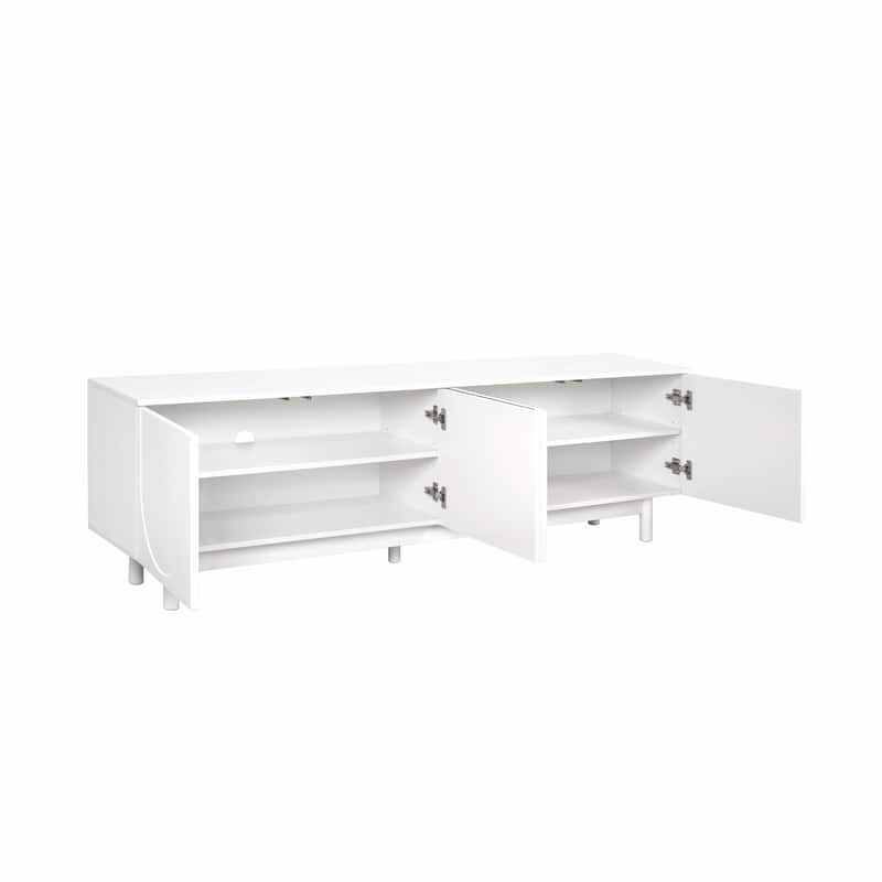 Minimalist TV Stand with Arch Cabinets for TVs Up to 78''