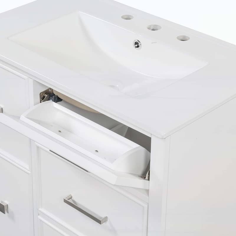 30 Inch Bathroom Vanity with Ceramic Sink