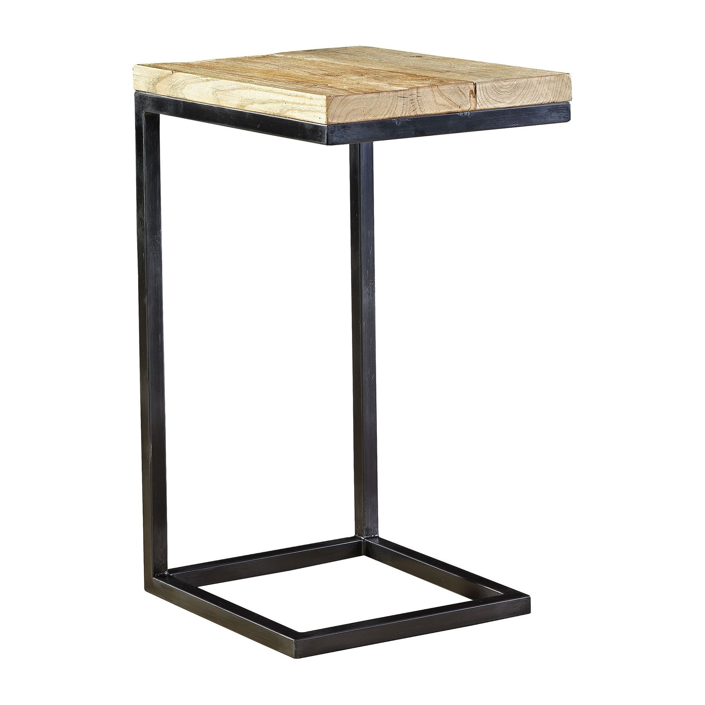 Furniture Classics Blackpool Reclaimed Elm & Brushed Steel Martini End Table