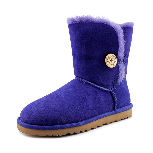 Ugg Australia Bailey Button Women Round Toe Suede Blue Winter Boot
