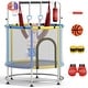 preview thumbnail 3 of 38, Gymax 6-in-1 Kids Trampoline Combo 55'' Toddler Play Activity Center Navy