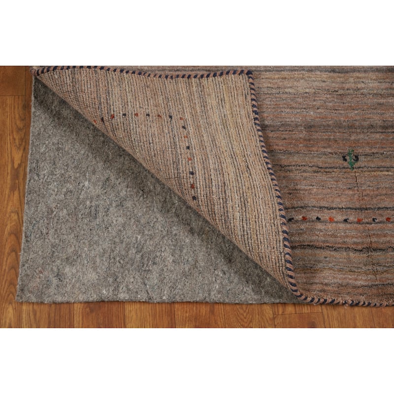 Tribal Gabbeh Indian Rug Hand-Knotted Multi-Color Wool Carpet - 3'10" x 5'8"